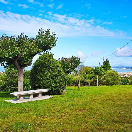 度假居 Desconectaengalicia Casa Vidal Lanzada Con Vistas Al Mar